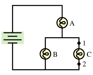 The three bulbs in (Figure 1) are identical. Part