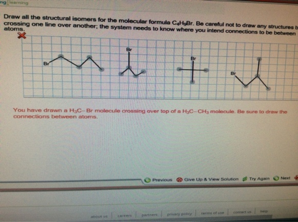 Draw all the structural isomers for the molecular