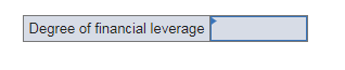 Degree of financial leverage