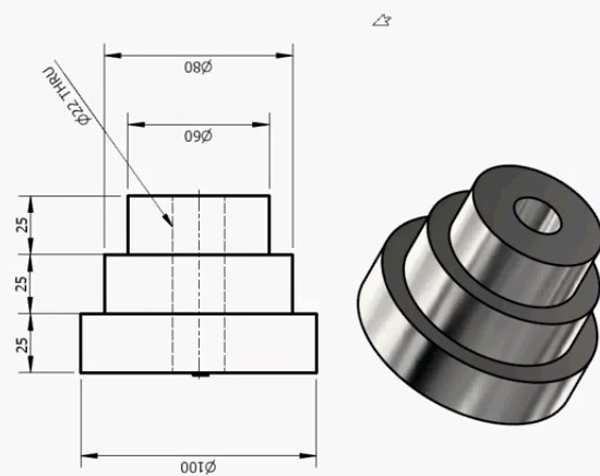 Step by step design step-cone pulley in SOLIDWORKS - WizEdu