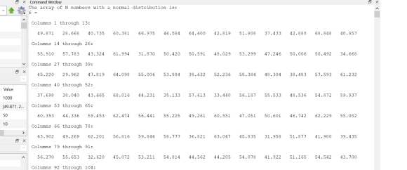 In MATLAB Write a function to create an array of N numbers with a ...