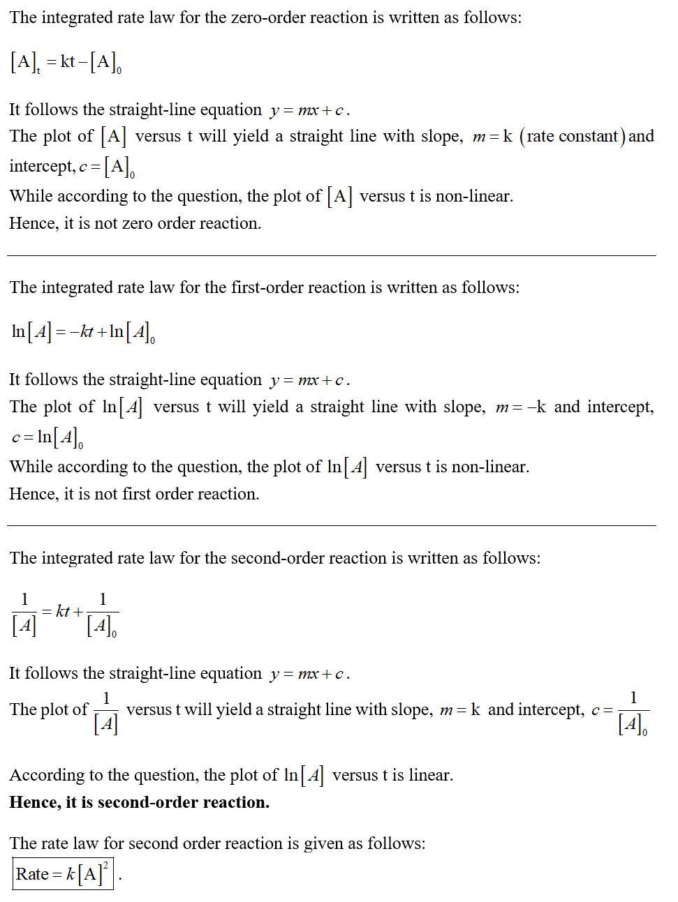 A Student Makes Three Plots Of Their Data And Finds That A Plot Of [A ...