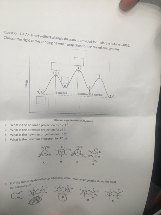 An energy-dihedral angle diagram is provided for m