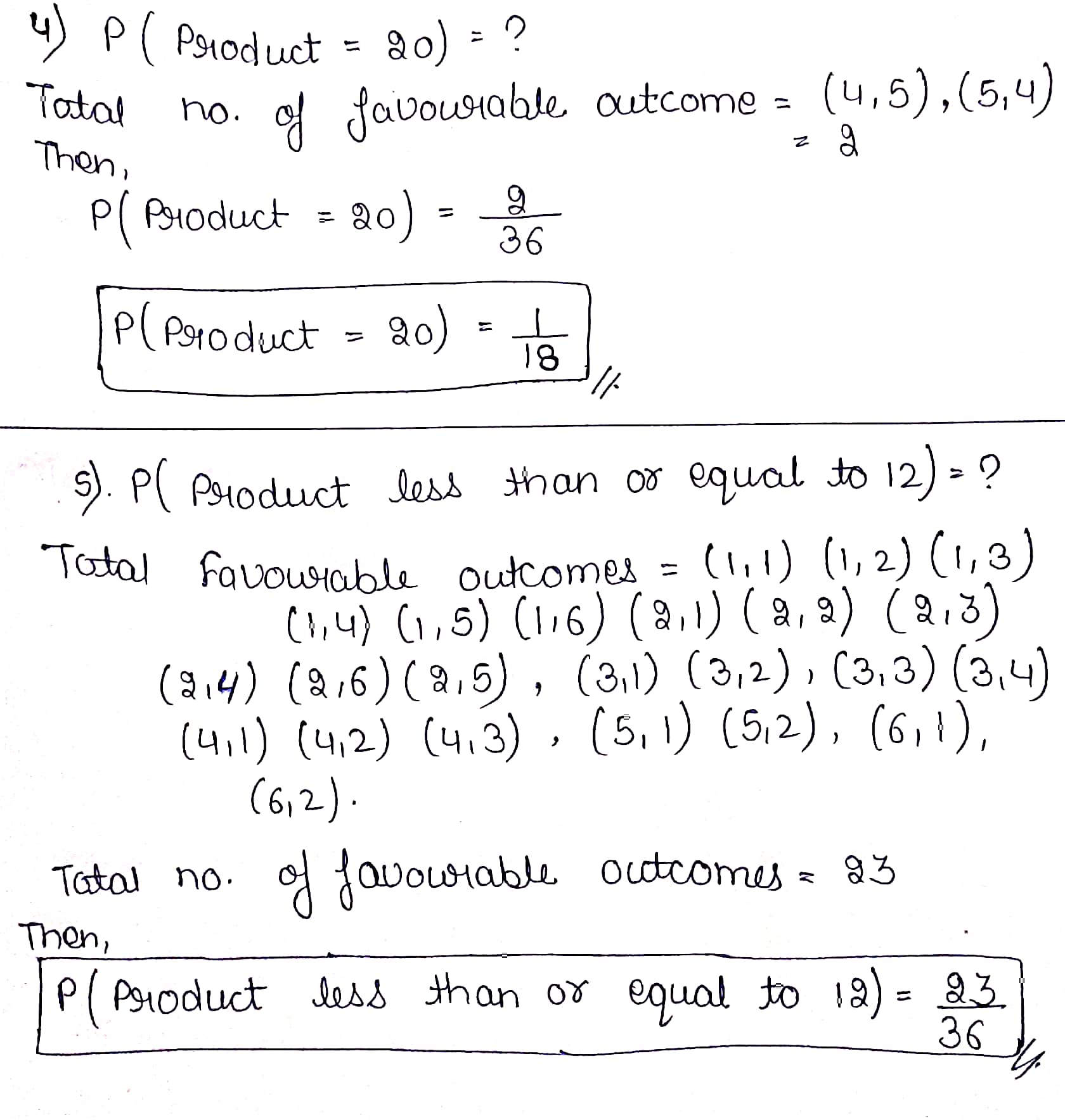 You Roll TWO Six-sided Die. Find The Probability Of Each Of The ...