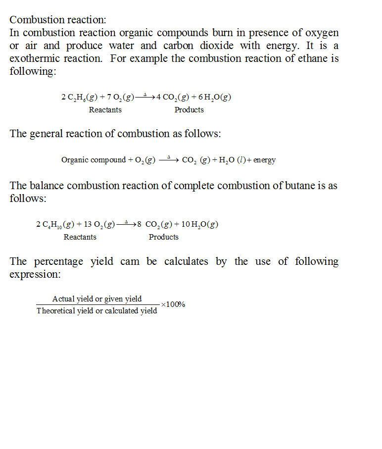 Gaseous Butane CH3CH22CH3 Reacts With Gaseous Oxygen Gas O2 To Produce ...