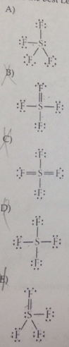 Choose the best Lewis structure for SF4. - WizEdu