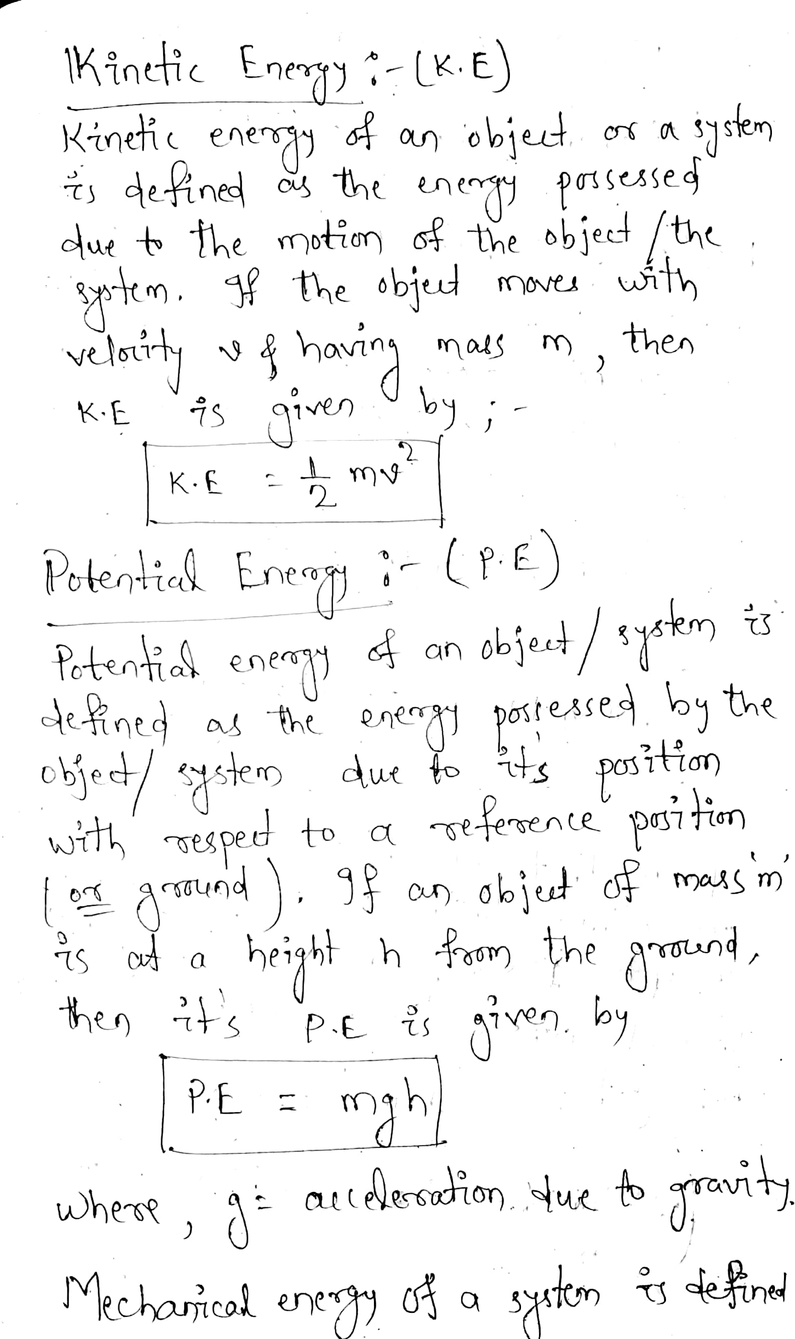 2. Describe Kinetic Energy And Potential Energy. Describe The Law On ...